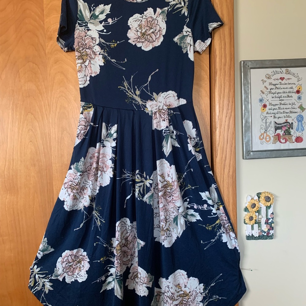 Reborn j blue flower knit dress.
